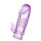 Фиолетовая насадка с коготком и шипами - 13 см. - Toyfa Basic - в Находке купить с доставкой