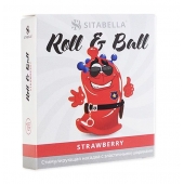 Стимулирующий презерватив-насадка Roll   Ball Strawberry - Sitabella - купить с доставкой в Находке