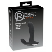 Черный вибромассажер простаты с функцией римминга Plug with Perineum Stimulator - 16,6 см. - Orion - в Находке купить с доставкой