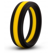 Черно-желтое силиконовое эрекционное кольцо Silicone Go Pro Cock Ring - Blush Novelties - в Находке купить с доставкой