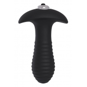 Черный анальный вибромассажер SPIRAL PLUG - 11 см. - Dream Toys