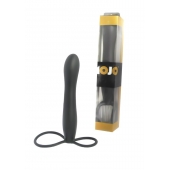 Черная насадка на пенис для двойной стимуляции Mojo BlackJack - 15 см. - Seven Creations - в Находке купить с доставкой