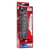 Прозразная закрытая насадка на пенис с поддержкой мошонки Clearly Ample Penis Enhancer - 22 см. - XR Brands - в Находке купить с доставкой