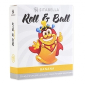 Стимулирующий презерватив-насадка Roll   Ball Banana - Sitabella - купить с доставкой в Находке