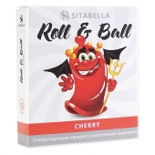 Стимулирующий презерватив-насадка Roll   Ball Cherry - Sitabella - купить с доставкой в Находке