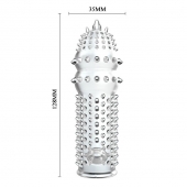 Закрытая прозрачная насадка Crystal sleeve - 14,2 см. - Erowoman-Eroman - в Находке купить с доставкой