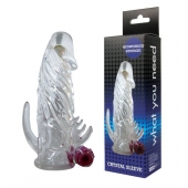 Закрытая прозрачная вибронасадка на пенис Crystal Sleeve Vibe - Erowoman-Eroman - в Находке купить с доставкой
