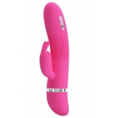 Розовый вибратор Ingram с электростимуляцией - 19,2 см. - Baile - купить с доставкой в Находке