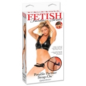 Черный податливый страпон Posable Partner Strap-On - 17,8 см. - Pipedream - купить с доставкой в Находке