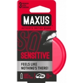 Ультратонкие презервативы в железном кейсе MAXUS Sensitive - 3 шт. - Maxus - купить с доставкой в Находке