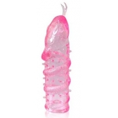 Закрытая рельефная насадка Crystal sleeve snakes в виде змеи с усиками - 14 см. - Erowoman-Eroman - в Находке купить с доставкой