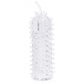 Закрытая рельефная насадка Crystal sleeve с усиками - 12 см. - Erowoman-Eroman - в Находке купить с доставкой