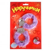 Металлические наручники с фиолетовым плюшевым мехом - Сима-Ленд - купить с доставкой в Находке