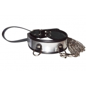 Стильный ошейник с металлическим блеском и поводком - Sitabella - купить с доставкой в Находке