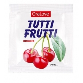 Пробник гель-смазки Tutti-frutti с вишнёвым вкусом - 4 гр. - Биоритм - купить с доставкой в Находке