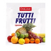 Пробник гель-смазки Tutti-frutti со вкусом тропических фруктов - 4 гр. - Биоритм - купить с доставкой в Находке