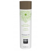 Массажное масло с ароматом лотоса с добавлением кокосового масла - 100 мл. - Shiatsu - купить с доставкой в Находке