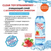 Очищающий спрей для игрушек CLEAR TOY Strawberry - 100 мл. - Биоритм - купить с доставкой в Находке