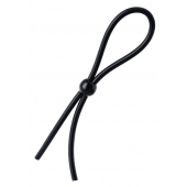 Черное лассо на пенис с одной бусиной - A-toys - в Находке купить с доставкой