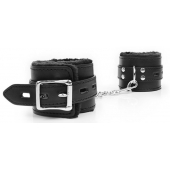 Черные оковы на металлических карабинах - Notabu - купить с доставкой в Находке