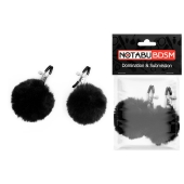 Зажимы для сосков с черным пушком - Notabu - купить с доставкой в Находке