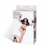 Чёрные манжеты для фиксации на кровати Bondage Bed Strap - Lux Fetish - купить с доставкой в Находке