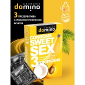 Презервативы для орального секса DOMINO Sweet Sex с ароматом тропических фруктов - 3 шт. - Domino - купить с доставкой в Находке