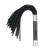 Черная плеть Easytoys Flogger With Metal Grip - 38 см. - Easy toys - купить с доставкой в Находке