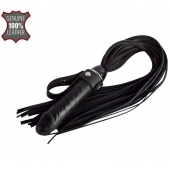 Черная плеть  Ковбой  с ручкой-фаллосом - 55 см. - Sitabella - купить с доставкой в Находке