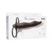 Черная вибронасадка для двойного проникновения Flirtini - 15,9 см. - Lola Games - купить с доставкой в Находке