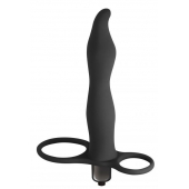 Черная вибронасадка для двойного проникновения Flirtini - 15,9 см. - Lola Games - купить с доставкой в Находке