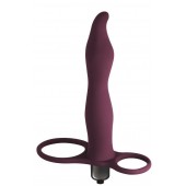 Бордовая вибронасадка для двойного проникновения Flirtini - 15,9 см. - Lola Games - купить с доставкой в Находке