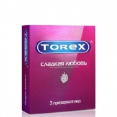 Презервативы Torex  Сладкая любовь  с ароматом клубники - 3 шт. - Torex - купить с доставкой в Находке