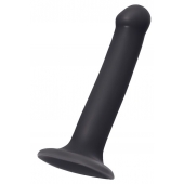 Черный фаллос на присоске Silicone Bendable Dildo M - 18 см. - Strap-on-me - купить с доставкой в Находке