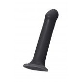 Черный фаллос на присоске Silicone Bendable Dildo L - 19 см. - Strap-on-me - купить с доставкой в Находке