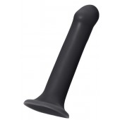 Черный фаллос на присоске Silicone Bendable Dildo L - 19 см. - Strap-on-me - купить с доставкой в Находке