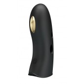 Черная вибронасадка на палец с электростимуляцией Marico - Baile - купить с доставкой в Находке