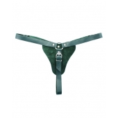 Изумрудные трусики с кольцом для страпона Ladys Arsenal - БДСМ Арсенал - купить с доставкой в Находке