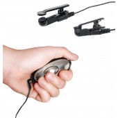 Черные электрические зажимы для сосков Shock Therapy Nipple Clamps - Pipedream - купить с доставкой в Находке