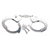 Металлические наручники Beginner s Metal Cuffs - Pipedream - купить с доставкой в Находке