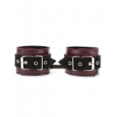 Бордовые оковы на ноги Ladys Arsenal на карабинах - БДСМ Арсенал - купить с доставкой в Находке