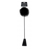 Черный стек Feather Crop с пуховкой на конце - 53,3 см. - Pipedream - купить с доставкой в Находке