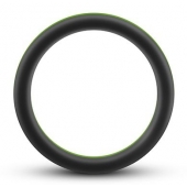 Черно-зеленое эрекционное кольцо Silicone Go Pro Cock Ring - Blush Novelties - в Находке купить с доставкой