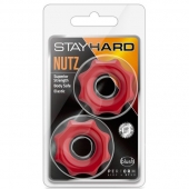 Набор из 2 красных фигурных эрекционных колец NUTZ - Blush Novelties - в Находке купить с доставкой