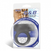 Черное двойное силиконовое кольцо С B GEAR - BlueLine - в Находке купить с доставкой