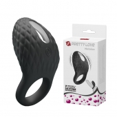 Черное эрекционное виброкольцо с рельефным дизайном Heloise - Baile - в Находке купить с доставкой