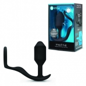 Черное эрекционное кольцо с анальным плагом Snug   Tug - b-Vibe - в Находке купить с доставкой