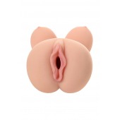 Телесный вибромастурбатор-вагина Clara OnaHole с имитацией груди - KOKOS - в Находке купить с доставкой
