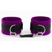 Фиолетово-черные оковы My rules на сцепке - БДСМ Арсенал - купить с доставкой в Находке