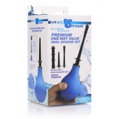 Анальный душ с 3 насадками Premium One-way Valve Anal Douche Set - XR Brands - купить с доставкой в Находке